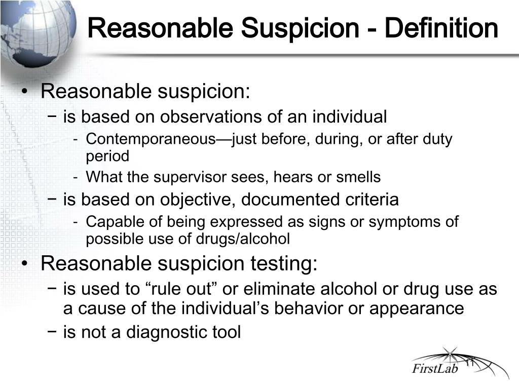 reasonable suspicion definition